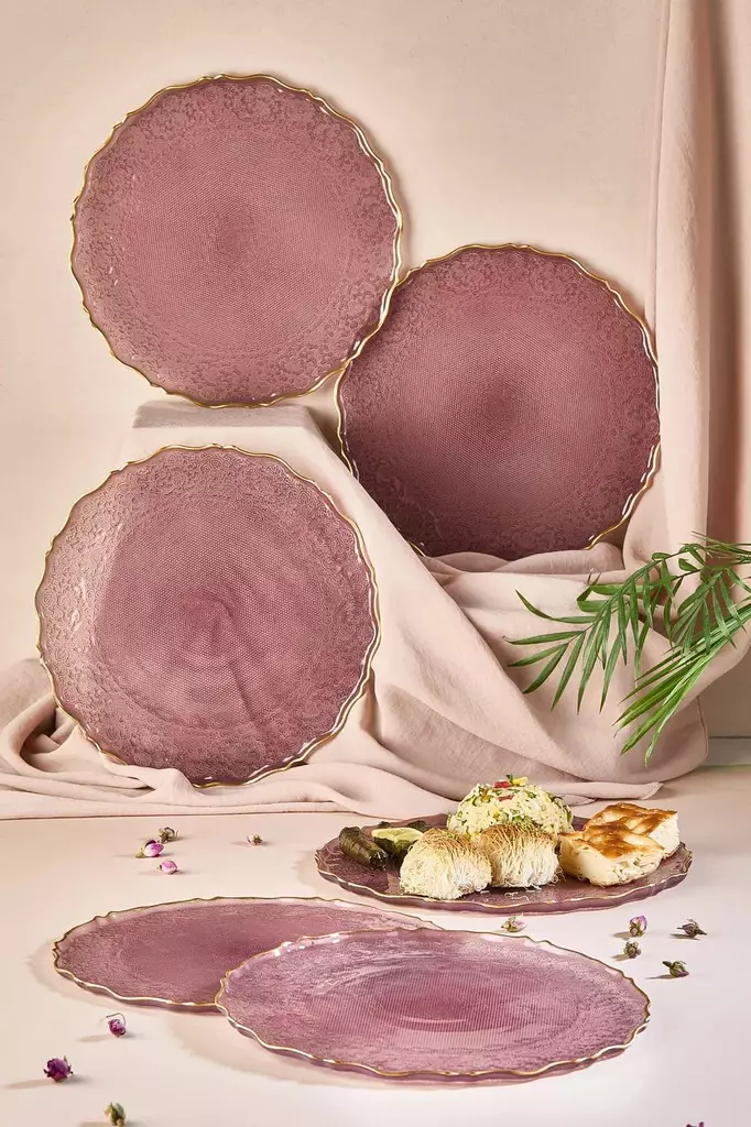 Plum Lasilautasset 6 kpl - 28 cm - Tyylikäs ja Kestävä Keittiöväline - Juhla- ja Arkipäivän Käyttöön - Lautaset - 8684283900275 - 1
