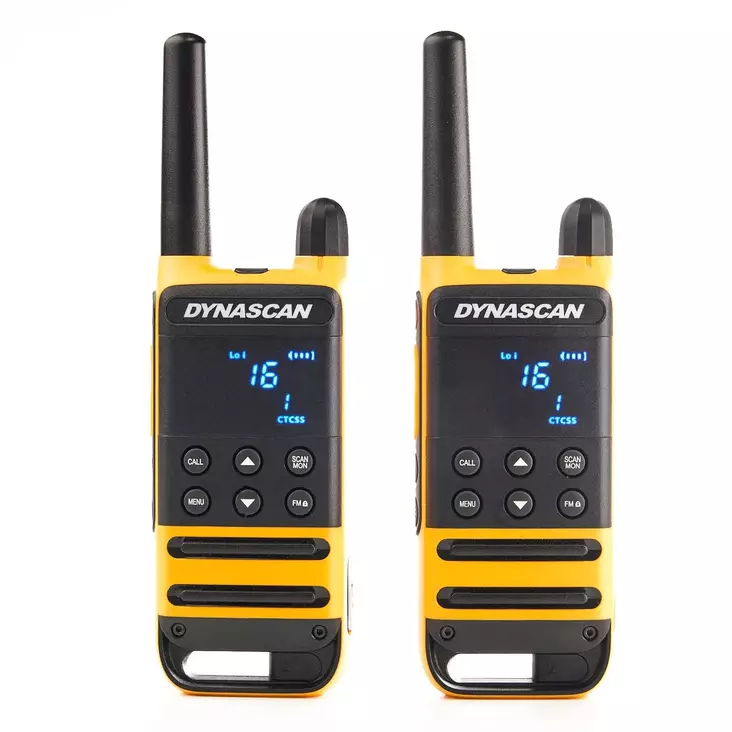PMR PNI Dynascan P19 kannettava radioasema, 446MHz, 0,5W, 16CH, IP54, 2 kpl sarja - PNI tuotteet - 8435550818195 - 1