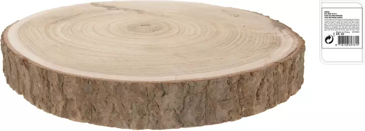 Puinen kiekko kuorella, 29-34 cm - Koristeet, koriste-esineet - 8718158697615 - 1