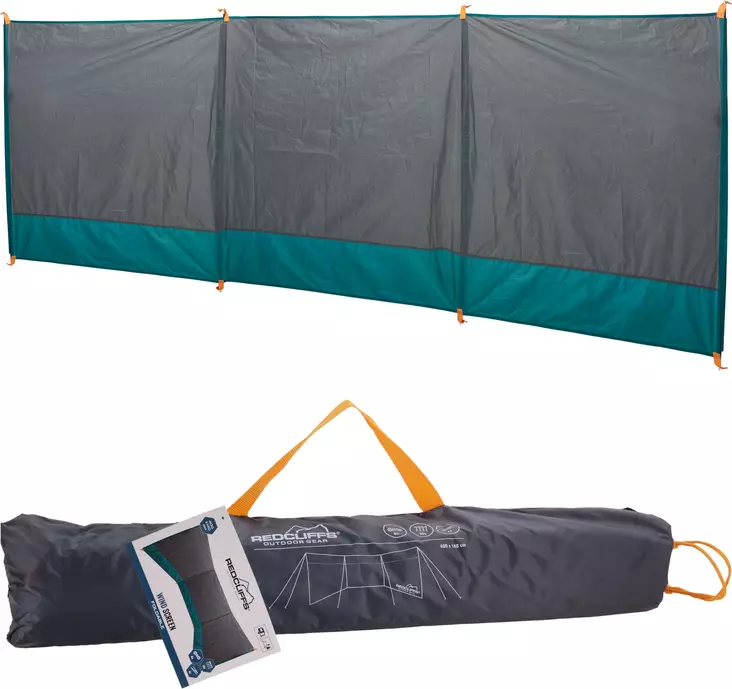 Redcliffs kokoontaitettava tuulensuoja 400 x 140 cm - Aurinkovarjot ja markiisit - 8721037866415 - 1