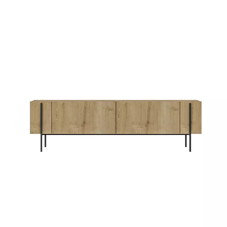 Sapphire Oak TV-taso - 160x45,6x31,4 cm - 100% Melamiinipinnoitettu - Tyylikäs ja Kestävä Säilytysratkaisu - TV-tasot - 8684283501625 - 1