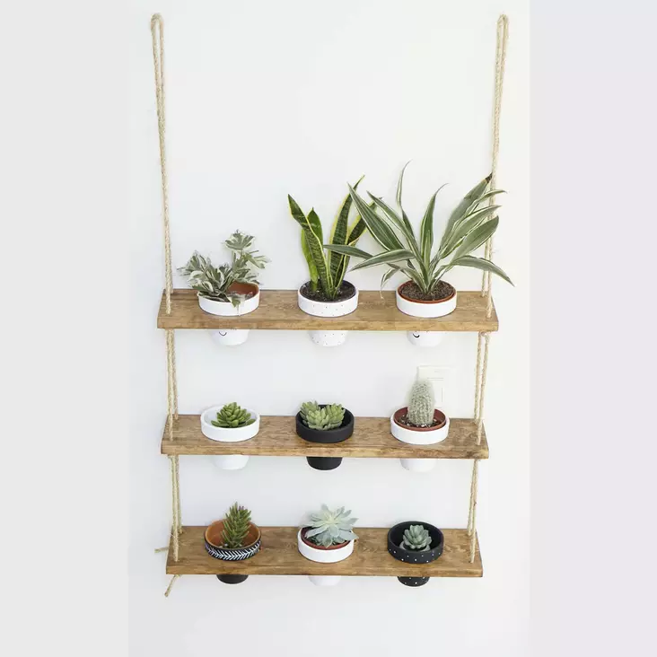 Seinähylly 100% Kuusipuuta, Pähkinänvärinen, Käsintehty, 60x13x1,3 cm, Helppo Asennus, Skandinaavinen Tyyli - Seinähyllyt - 8681875395105 - 1