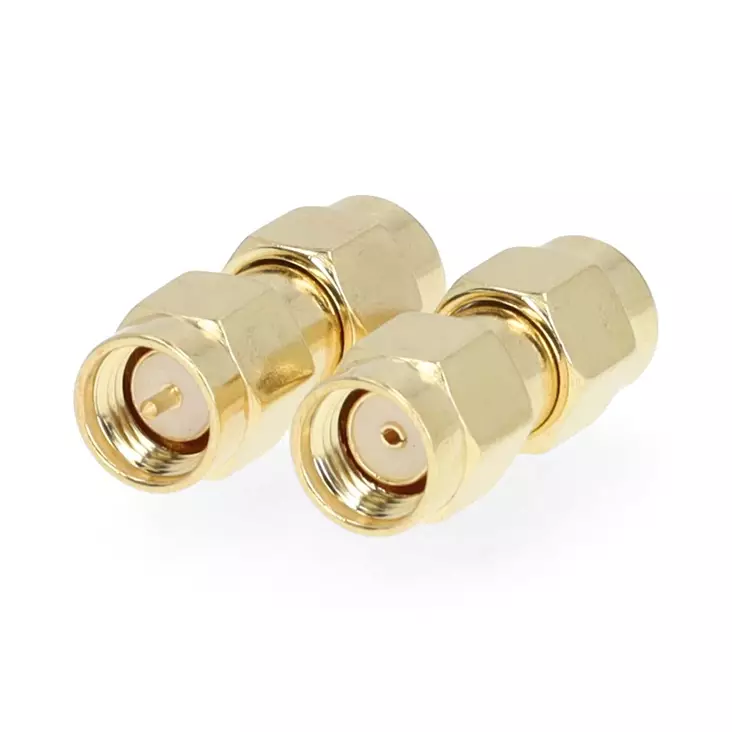 SMA-adapteri | SMA RP uros | SMA uros | Kullattu | 50 Ohm | Suora | PVC | Kulta | 2 kpl | Laatikko - Nedis tuotteet - 5412810425495 - 1