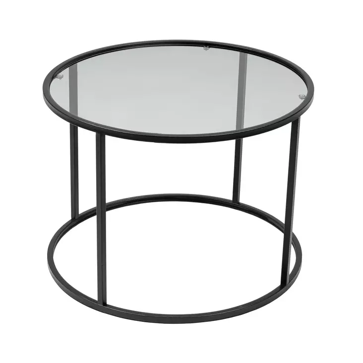 Sohvapöytä, musta, 60cm x 43cm x 60cm, kestävä, tyylikäs - Sohvapöydät - 8683742475125 - 1