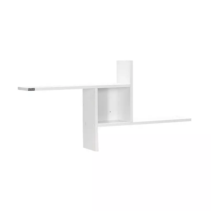Timantti Valkoinen Seinä Hylly 100x50x18 cm - Tyylikäs ja Kestävä 100% Melamiinipinnoitettu Lastulevy Huonekalu - Seinähyllyt - 8684282178705 - 1