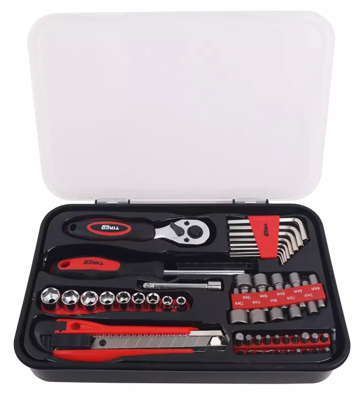 Timco 61-osainen kodin työkalusarja - Työkalusarjat - 6438014417165 - 1