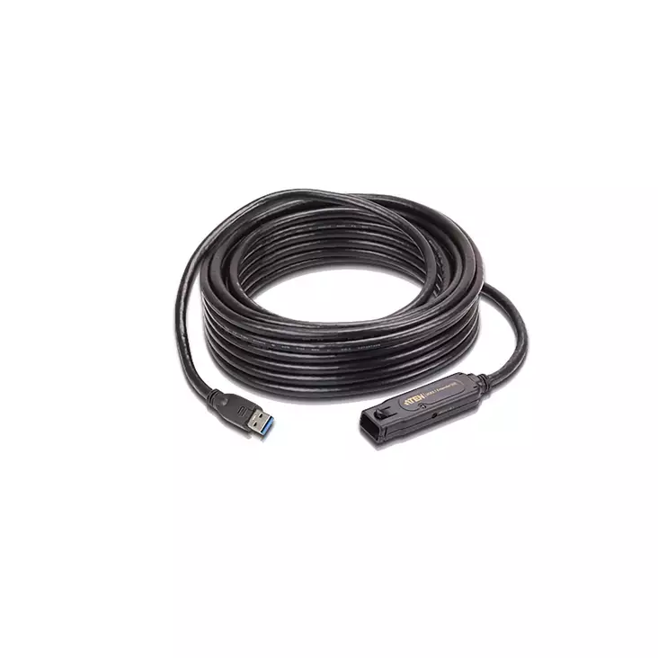 USB 3.0 Jatkokaapeli USB A Uros - USB A Naaras Pyöreä 10 m Musta - Tietokone ja verkko - 4719264645365 - 1