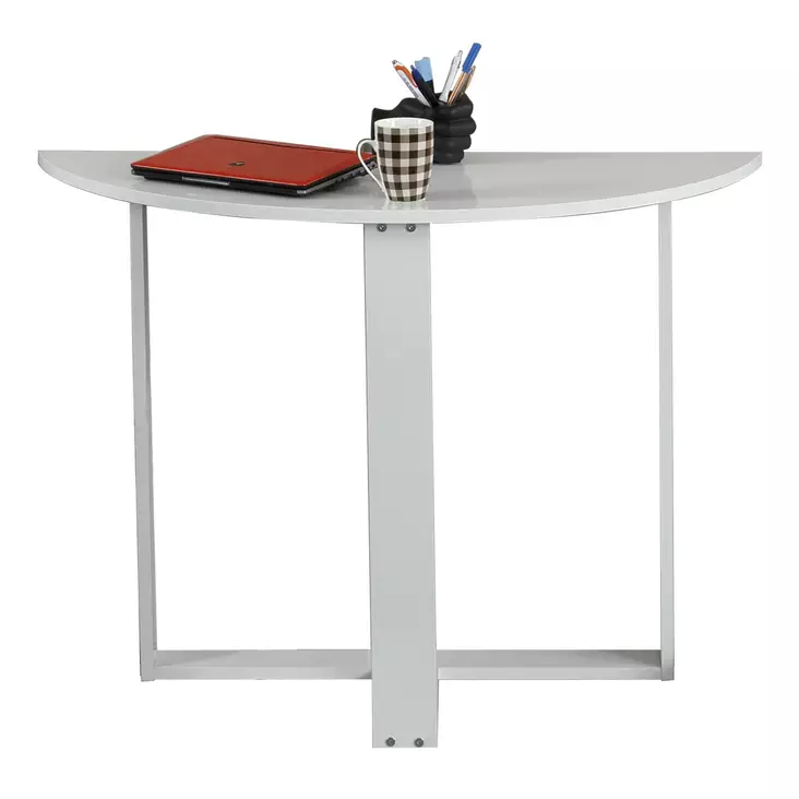 Valkoinen Opiskelupöytä - 100% Melamiinipinnoitettu Lastulevy, 18 mm Paksuus, 106x77x45 cm, Kestävä ja Tyylikäs - Työpöydät - 8681875178845 - 1