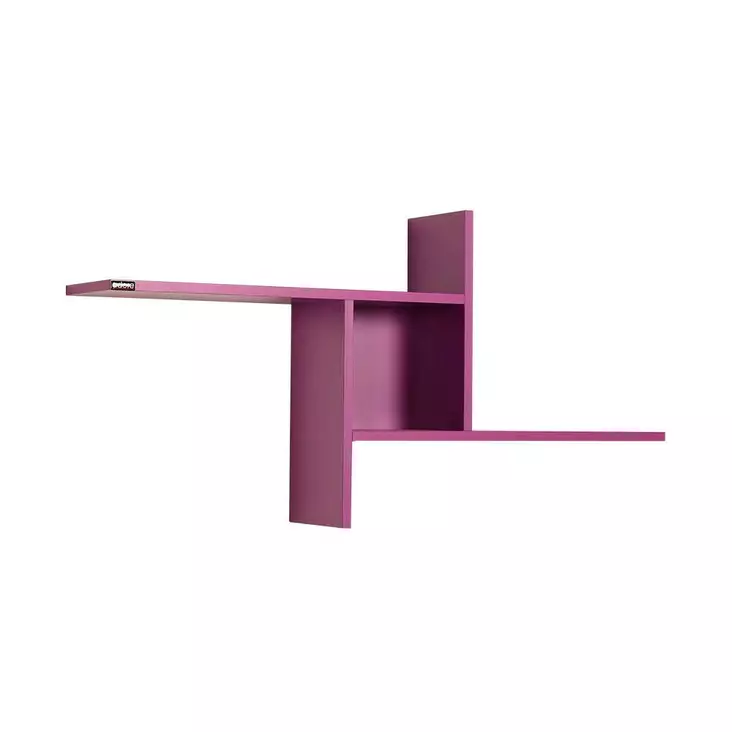 Violetti Seinä Hylly 100% Melamiinipinnoitettu Lastulevy 100x50x18 cm - Kestävä ja Tyylikäs Sisustusratkaisu - Seinähyllyt - 8684282333425 - 1