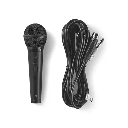 Mikrofoni | Kardioidi | Irroitettava kaapeli | 5.00 m | 80 Hz - 13 kHz | 600 Ohm | -72 dB | On/off-kytkin | Matkakotelo sisältyy | ABS-Muovi / Alumiini | Musta - Mikrofonit ja karaokelaitteet - 5412810283866 - 1