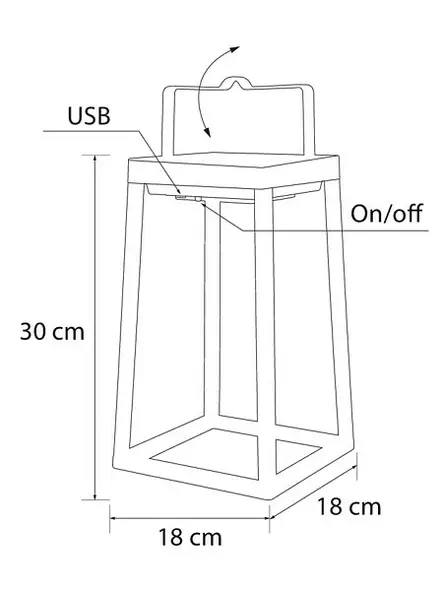Solarlyhty Oasis USB-LAD 3000K - Aurinkokennovalaisimet - 6435200285706 - 2