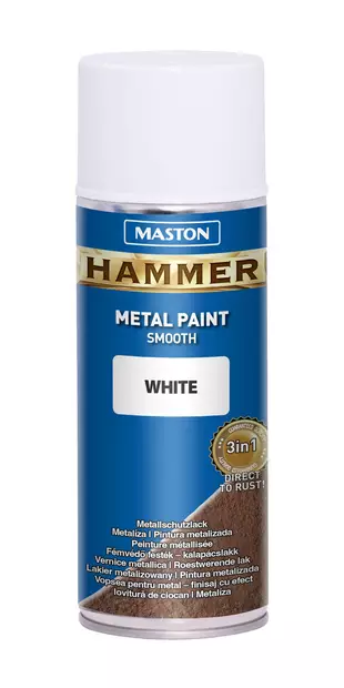 Spraymaali Hammer sile=C3=A4 valkoinen 400ml - Spraymaalit - 6412490017736 - 1