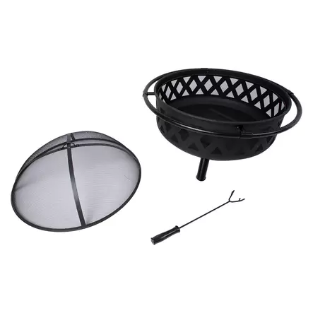 Tulisija MERCURY verkkokannella, teräsrunko, musta - Ulkotulet ja ulkotulitelineet - 0283080087066 - 2