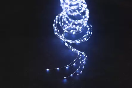 Valoketju micro LED syklon valkoinen - Koristevalot - 6410413306196 - 1