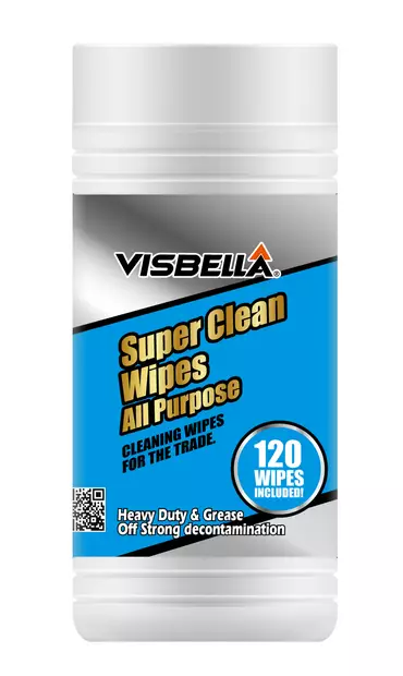 Visbella puhdistuspyyhkeet 120kpl - Auton pesutarvikkeet - 6970625541766 - 1