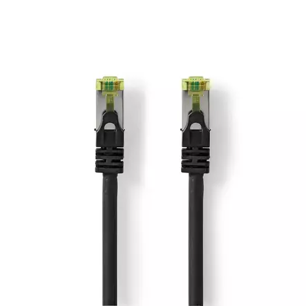 CAT7 verkkokaapeli | S/FTP | RJ45 uros | RJ45 uros | 10.0 m | Snagless | Pyöreä | LSZH | Musta | Label - Tietokone ja verkko - 5412810424276 - 1