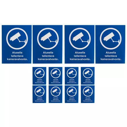 Kameravalvonta tarrasarja 12 kpl - Turvallisuus - 6418536030806 - 1