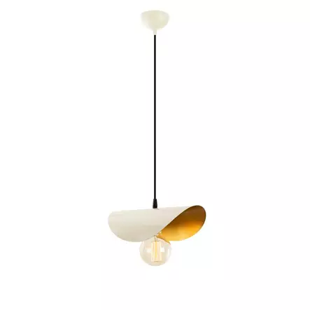 Kattokruunu, valkokulta, 30 x 17 cm, kestävä, moderni - Katto- ja seinävalaisimet - 8681875649376 - 1