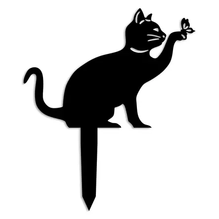 Koristeellinen puutarhaesine, musta, 36 x 31 cm, kestävä, ajaton eleganssi - Pihakoristeet - 8684282825296 - 1