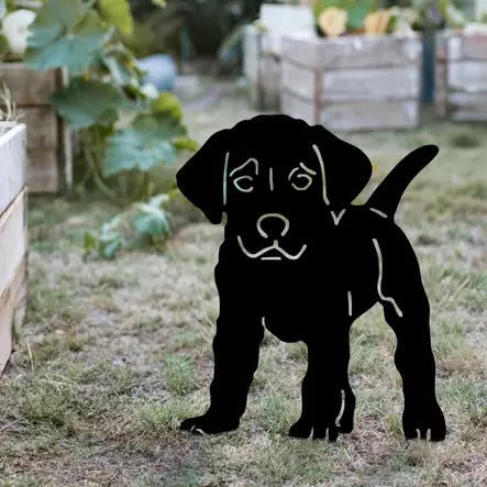 Koristeellinen puutarhaesine, musta, 40 x 33 cm, kestävä, tyylikäs, huomiota herättävä - Pihakoristeet - 8684282993926 - 2