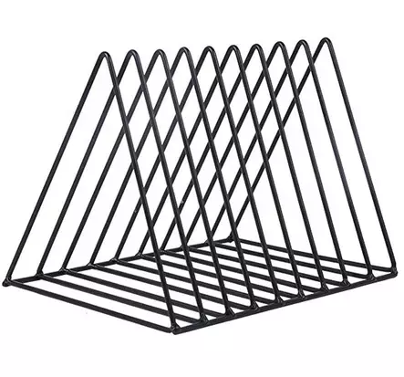 Lehtiteline, Musta, 100% Metalli, 28x21x23 cm, Tyylikäs ja Kestävä Säilytysratkaisu, Yksi Paketti, Erittäin Kestävä - Työpöydän tarvikkeet - 8684282608066 - 1