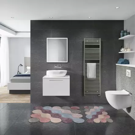 Luxus Kylpyhuonemattosetti (2 kpl), monivärinen, 50 x 60 cm ja 60 x 100 cm, pehmeä, liukumaton - Kylpyhuonematot ja kosteantilan matot - 8682870989146 - 2