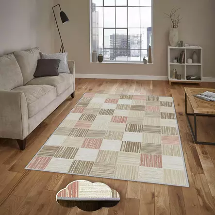 Monivärinen 180x280 cm Konepestävä Antibakteerinen 3D Digitaalipainettu Polyesterimatto Liukumaton Alapuoli - Suuret ja keskikokoiset matot - 8682870285736 - 2