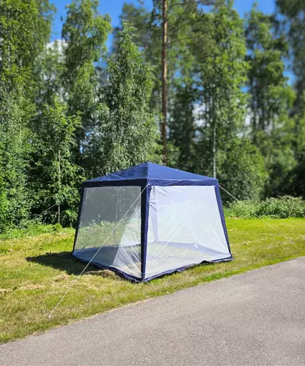 Paviljonki Hyttysverkolla 3 x 3 m - Helposti Kasattava Kesäkatos - Paviljongit ja pergolat - 6438168118536 - 1