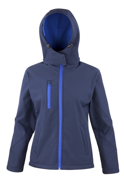 Result Naisten Hupullinen TX performance softshell-takki kalvolla, tummansininen - Naisten ulkoilutakit - 5055192352296 - 2