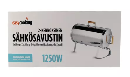 Sähkösavustin 1250W Easy Cooking - Kaksikerroksinen - Savustimet - 6430058410126 - 2