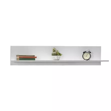 Timantti Valkoinen Seinä Hylly 120x25x20 cm - 100% Melamiinipinnoitettu Lastulevy, Tyylikäs ja Kestävä Sisustusratkaisu - Seinähyllyt - 8684282333456 - 1