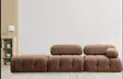 1-istuttava sohva, ruskea, 95 cm x 95 cm x 75 cm, kestävä, mukava, muokattava - Sohvat - 8683743323876 - 6