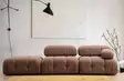 1-istuttava sohva, ruskea, 95 cm x 95 cm x 75 cm, kestävä, mukava, muokattava - Sohvat - 8683743323876 - 5