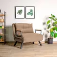 1-istuttava vuodesohva, vaaleanruskea, 175 cm leveä, 60 cm syvä, kestävä, monikäyttöinen, mukava - - 19-19-8684283031146 - 2