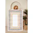 100% Puuvillamatto 160x230 cm - Antibakteerinen, Konepestävä, Liukumaton PVC-pohja, Kermankeltainen, Punainen, Oranssi - Suuret ja keskikokoiset matot - 8683742630456 - 4