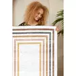 100% Puuvillamatto 160x230 cm - Antibakteerinen, Konepestävä, Liukumaton PVC-pohja, Kermankeltainen, Punainen, Oranssi - Suuret ja keskikokoiset matot - 8683742630456 - 5