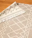 100% Puuvillamatto 160x230 cm - Käännettävä, Helppohoitoinen, Valkoinen Beige, Kestävä ja Tyylikäs Sisustuselementti - Suuret ja keskikokoiset matot - 8683342220156 - 6
