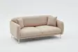3-istuttava vuodesohva, beige kulta, 210 cm leveä, kestävä, monikäyttöinen - Vuodesohvat - 8683743317646 - 11