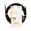 Antennikaapeli | SMA uros | SMA uros | Kullattu | 50 Ohm | Yksinkertainen suojaus | 5.00 m | Pyöreä | PVC | Musta | Label - Antennikaapelit - 5412810425396 - 66