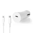 Autolaturi | 20 W | 1.67 / 2.22 / 3.0 A | Lähtöliitäntöjen määrä: 1 | Portin tyyppi: USB-C | Lightning 8-Pin (irrallinen) Kaapeli | 1.00 m | Automaattinen Jännitteen Valinta - Autolaturit - 5412810334636 - 40