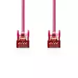 CAT6 Verkkokaapeli | RJ45 uros | RJ45 uros | S/FTP | 15.0 m | Pyöreä | LSZH | Pinkki | Muovipussi - Tietokone ja verkko - 5412810278046 - 10