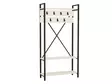 Tyylikäs ja Toiminnallinen Hall Stand - Valkoinen Harmaa, 100% Melamiinipinnoitettu, 90x180x34 cm, Monikäyttöinen - Eteiskaapit - 8681875683226 - 3