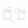 Valkoinen Taittopöytä - 100% Melamiinipinnoitettu Lastulevy, 18mm, 70x96x15cm, 25kg, Useita Hyllyjä, Seinään Kiinnitettävä - Pöydät - 8681875187076 - 6