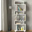 Kirjahylly, valkoinen, Leveys 60 cm, kestävä, skandinaavinen - Kirjahyllyt - 8681181613276 - 2