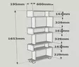 Kirjahylly, valkoinen, Leveys 60 cm, kestävä, skandinaavinen - Kirjahyllyt - 8681181613276 - 4