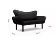 2-istuttava vuodesohva, musta, Leveys 150 cm, kestävä, monikäyttöinen - Vuodesohvat - 8681875569506 - 7