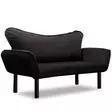 2-istuttava vuodesohva, musta, Leveys 150 cm, kestävä, monikäyttöinen - Vuodesohvat - 8681875569506 - 4