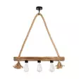 Kattokruunu, puinen, 60 x 9 cm, elegantti, lämminhenkinen, moderni - Katto- ja seinävalaisimet - 8681875545876 - 4
