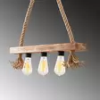 Kattokruunu, puinen, 60 x 9 cm, elegantti, lämminhenkinen, moderni - Katto- ja seinävalaisimet - 8681875545876 - 5