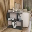 Sivupöytä, antrasiitti, 60 cm x 60 cm x 20 cm, kestävä, tyylikäs, käytännöllinen - Sivu- ja apupöydät - 8681875377316 - 1